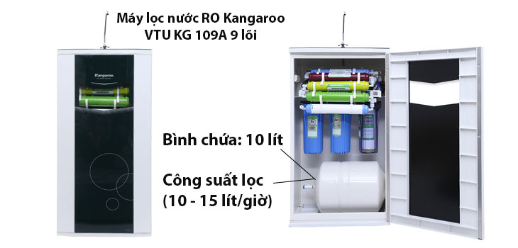 dung tích bình chứa trong máy lọc nước ro