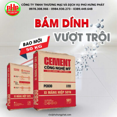 Xi măng Hiệp Sơn bám dính vượt trội bao mới 50Kg